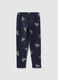 Blue skinny fit stretch cotton leggings for girls_1