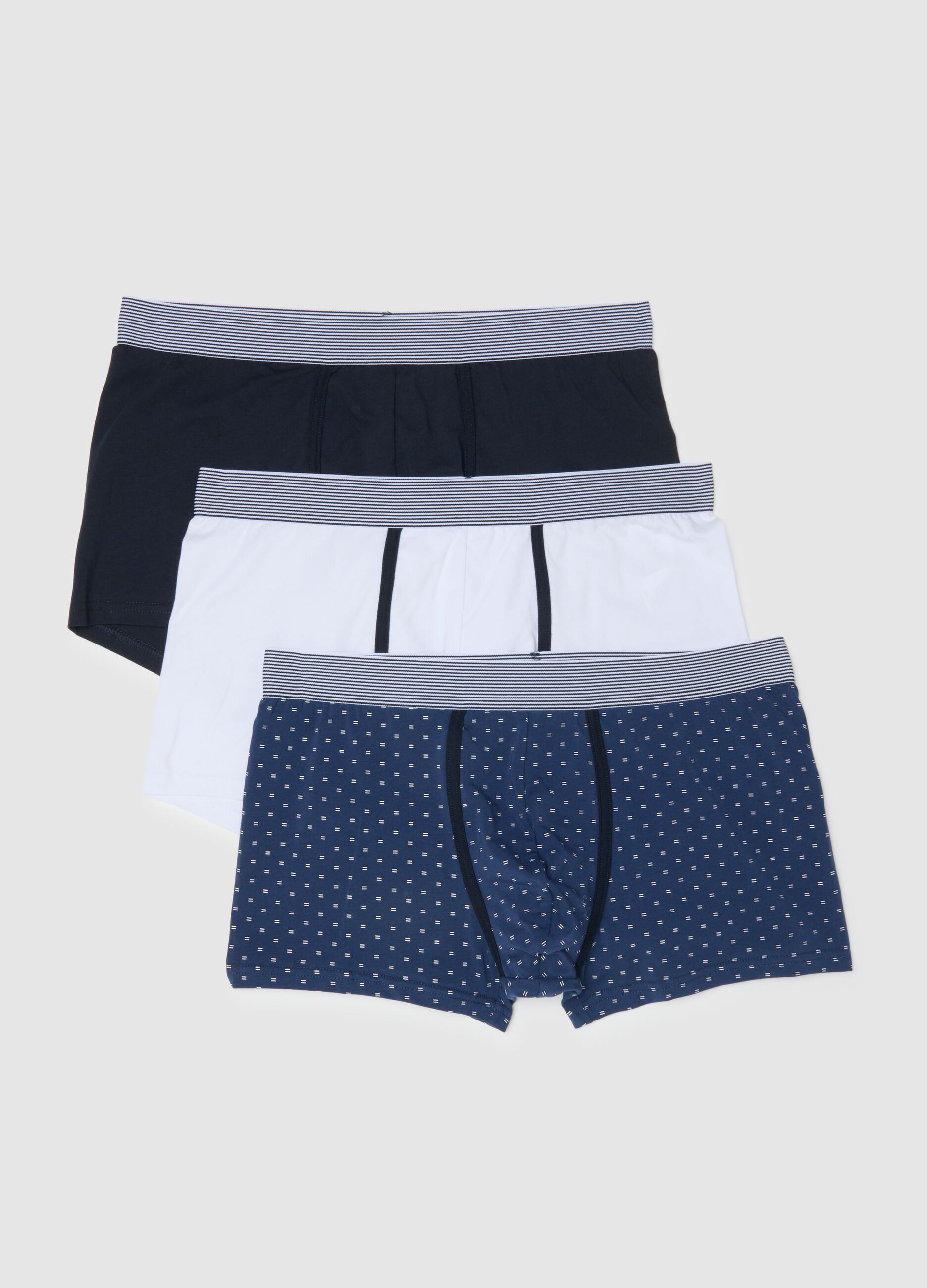 Multi-colour stretch cotton regular fit boxer tripack