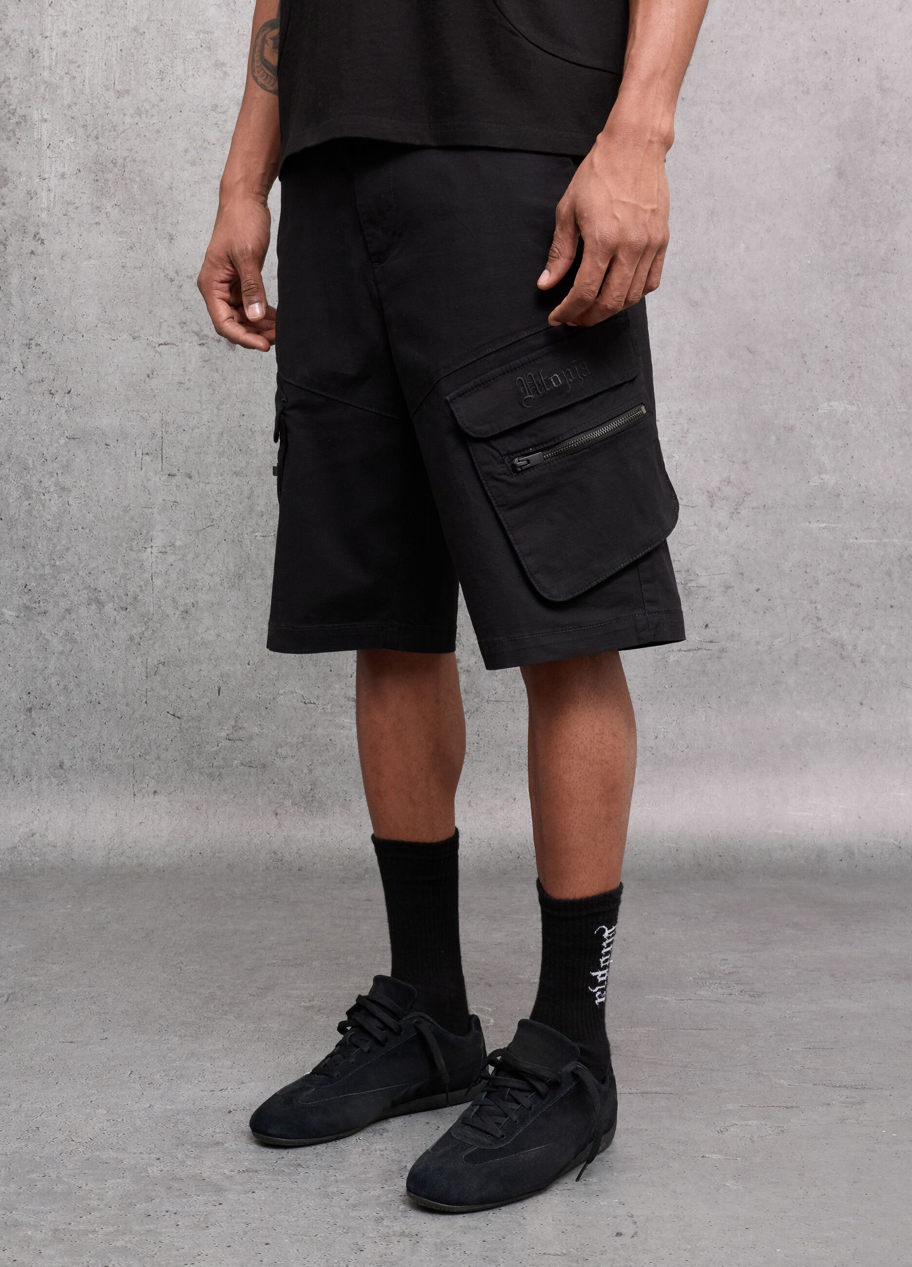 Black Cargo Shorts