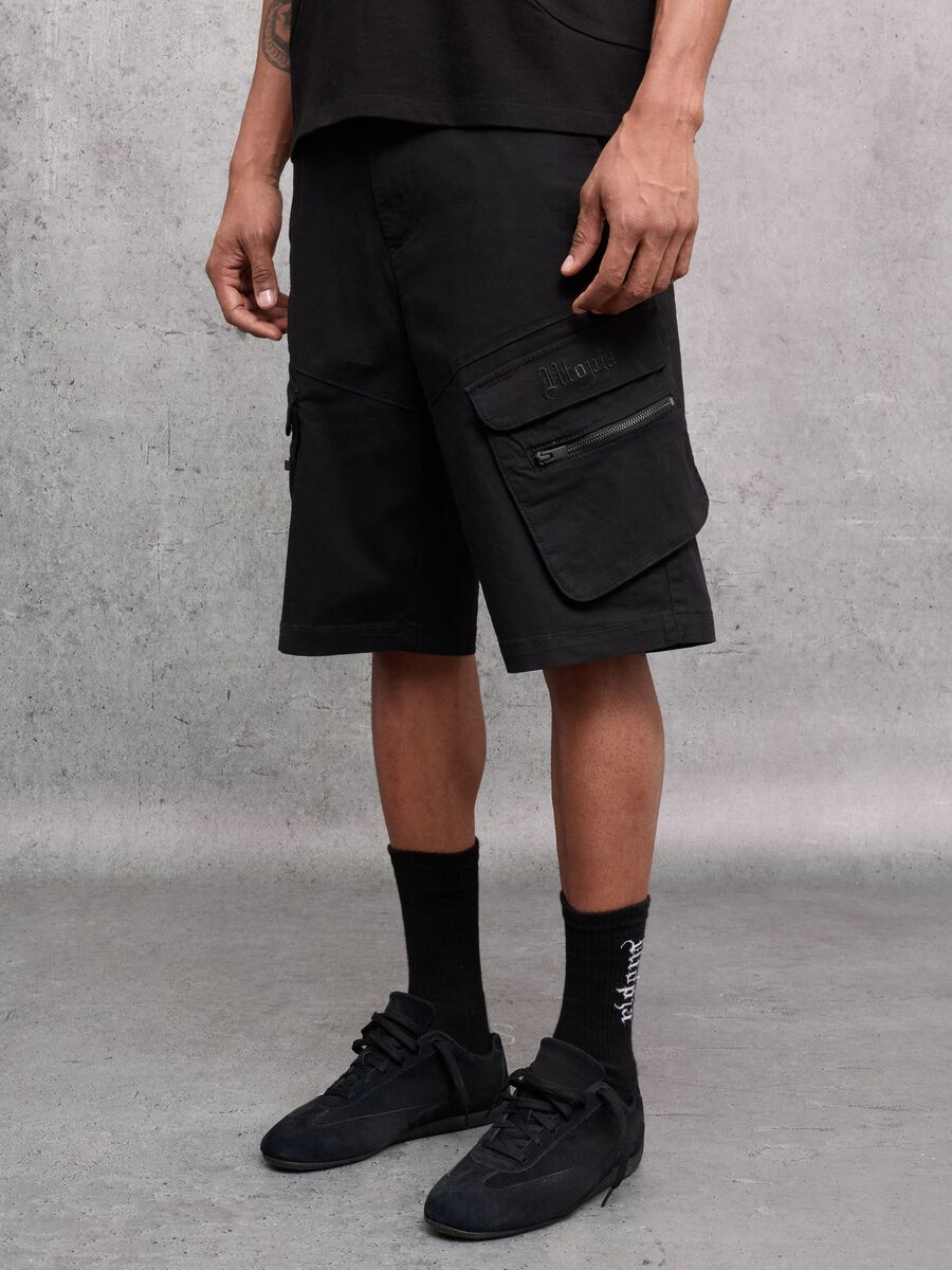Black Cargo Shorts_2