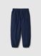 Children's regular fit blue jogger trousers in pure cotton_0