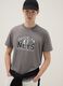 Grey pure cotton T-shirt regular fit with Brooklyn Nets print_0