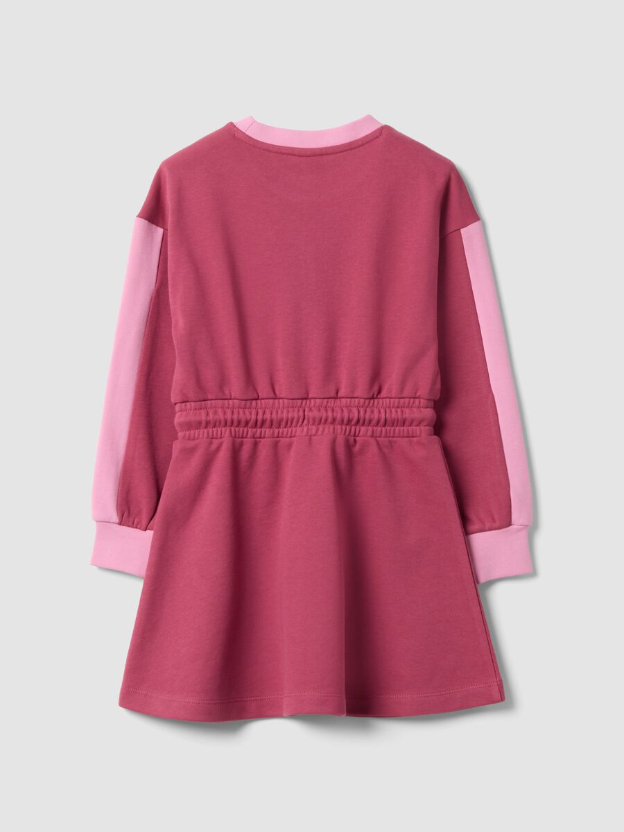 Abito rosa in misto cotone con stampa Lilo & Stitch per bambina_1