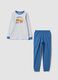 Multicoloured organic cotton and viscose blend pyjamas with print_0