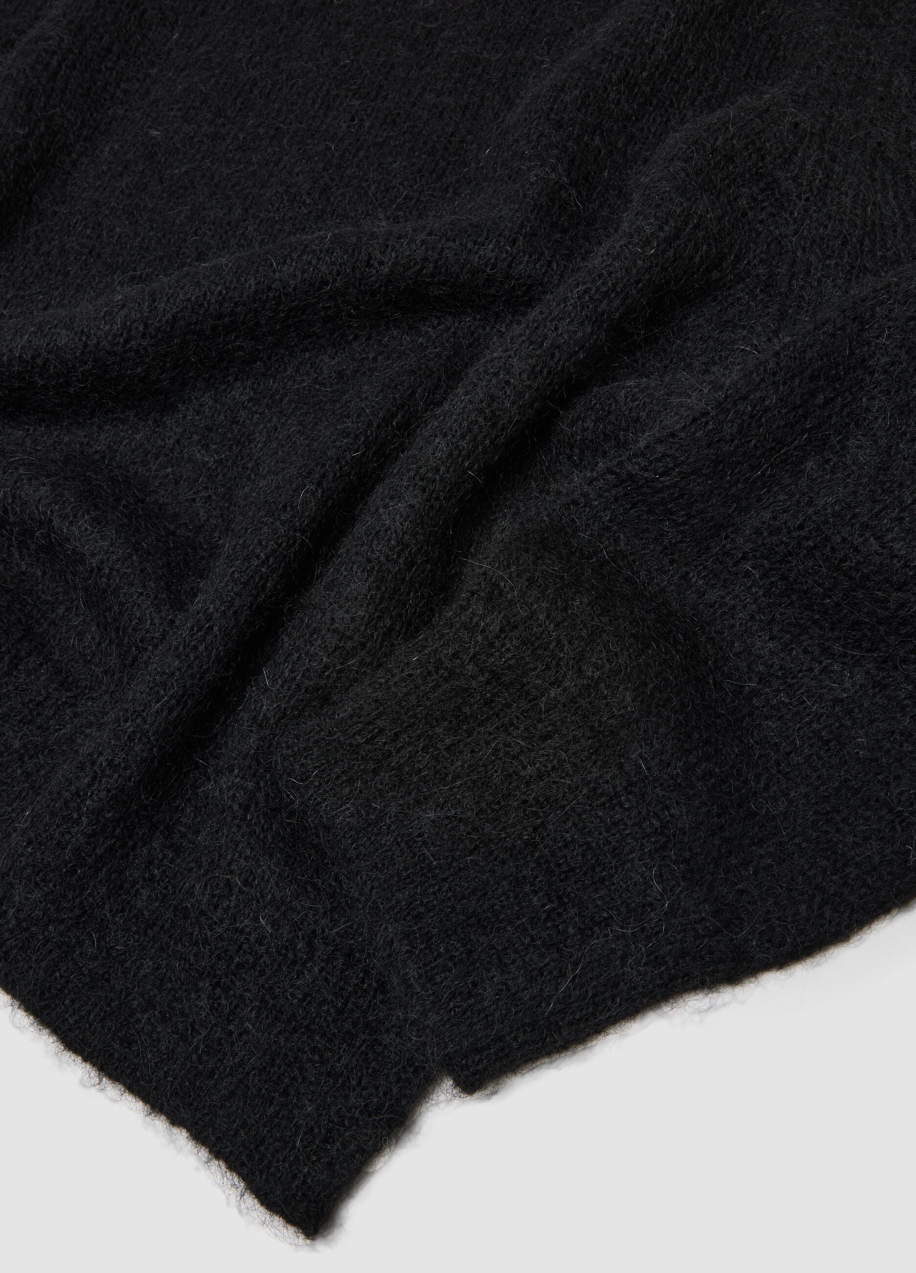 Black Mohair Crew Neck