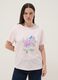 Pink short-sleeve pure cotton regular-fit printed T-shirt_2