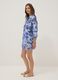 Blue pure cotton kaftan with print_3