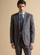 Grey stretch viscose suit with classic lapel_1