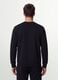 Black crew-neck cotton-blend sweatshirt, regular fit_2