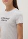 Girls&rsquo; grey organic cotton short-sleeve T-shirt, regular fit_2