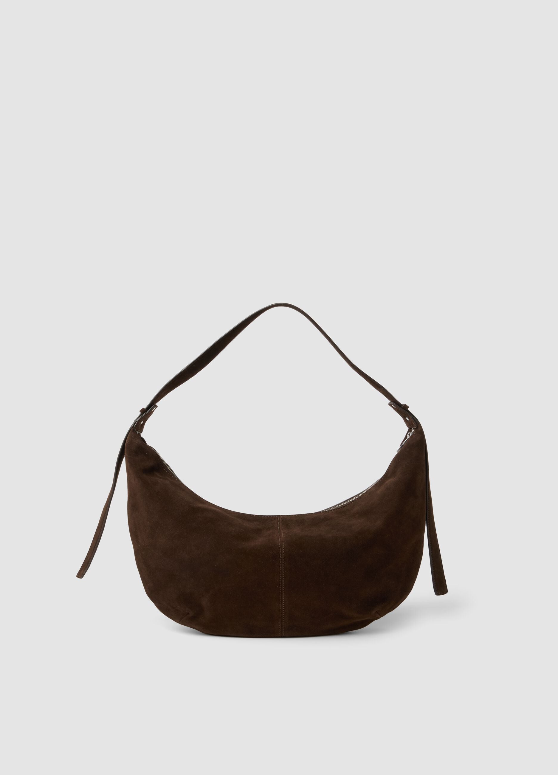 Brown genuine leather shoulder bag