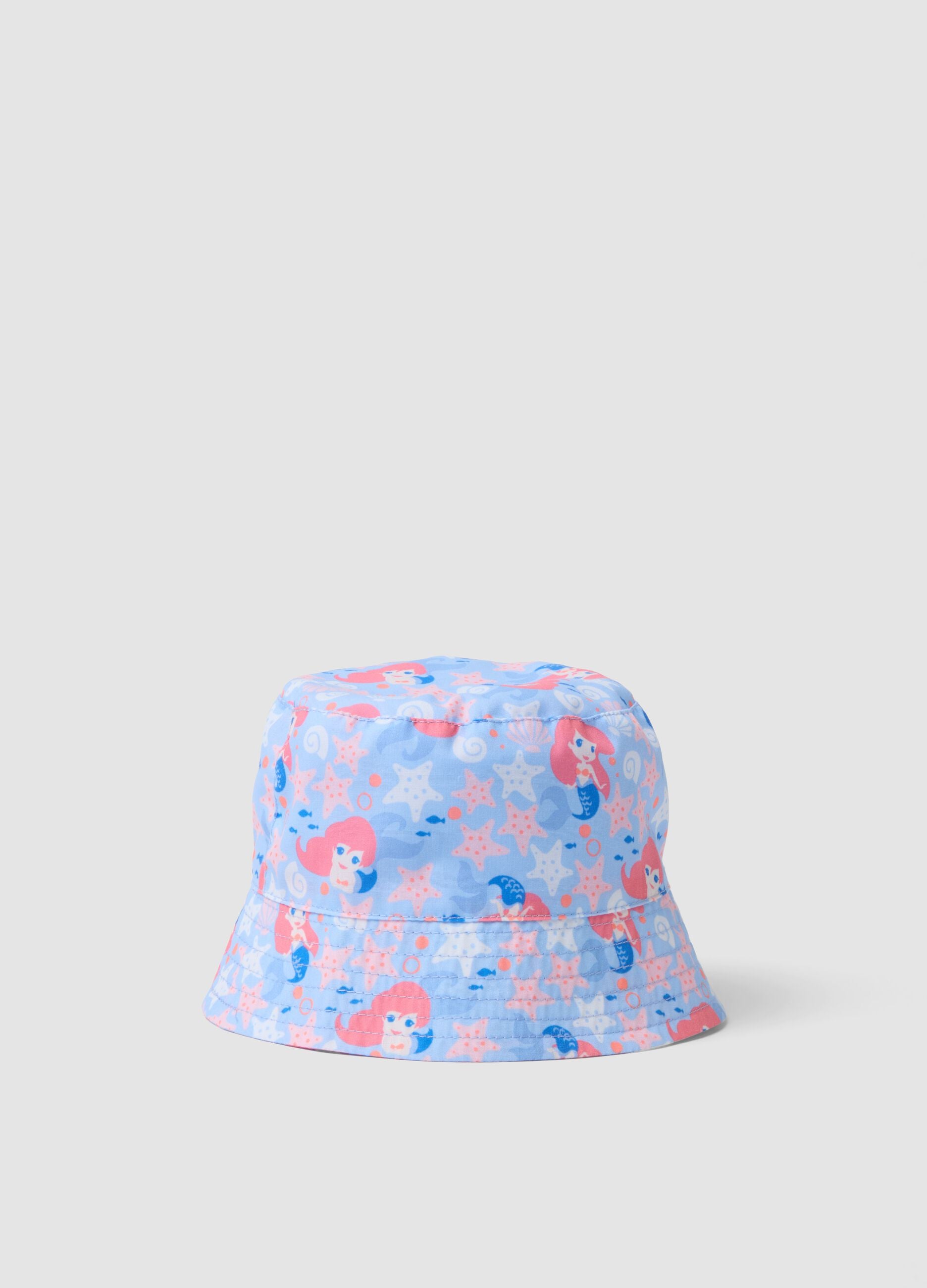 Multicolour girls&rsquo; hat with sea-themed print