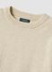 Beige pure cotton crew-neck oversized fit jumper for boys_2