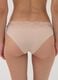 Beige stretch microfibre briefs with lace_2