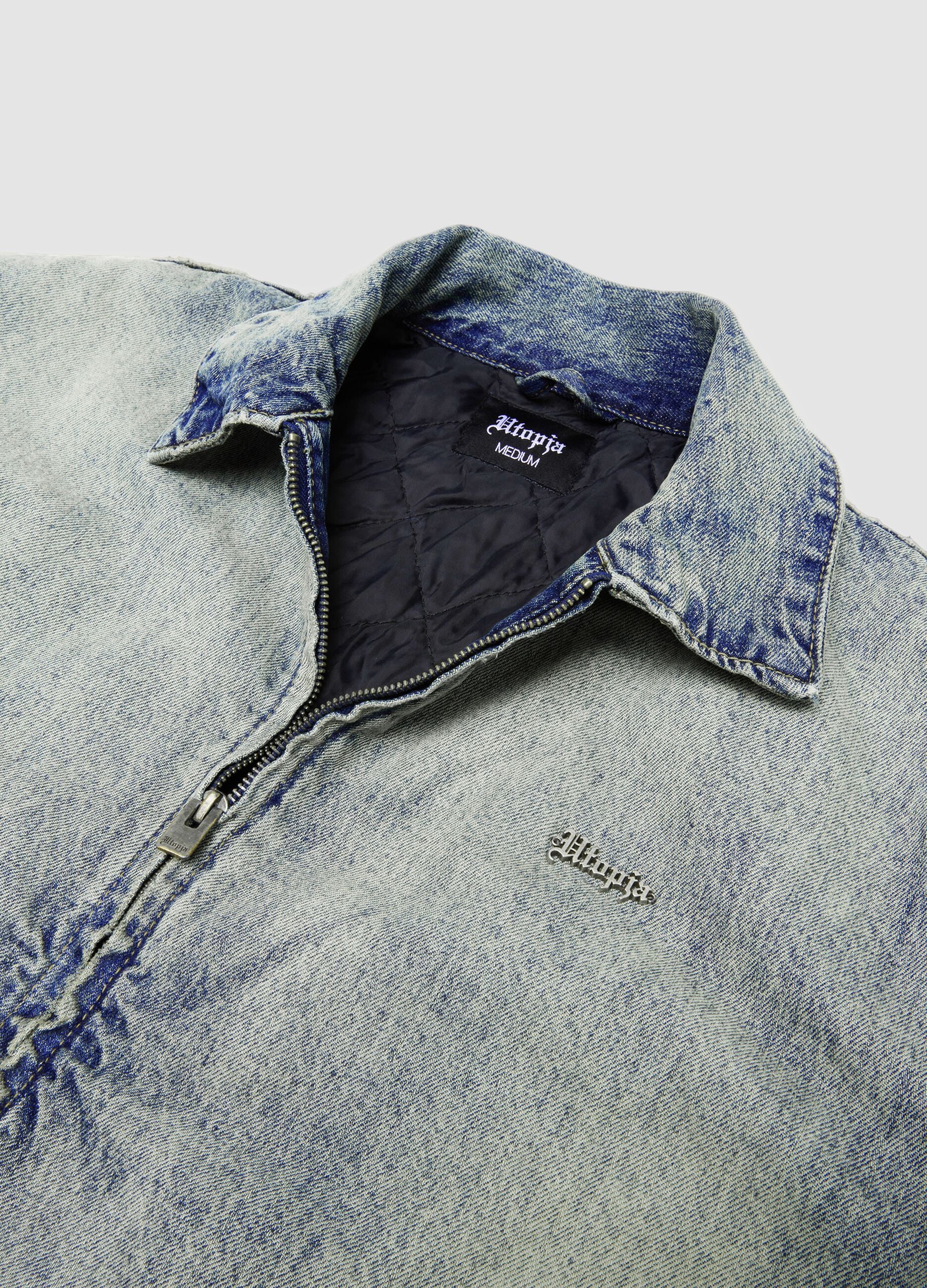Vintage Light Blue Padded Denim Jacket