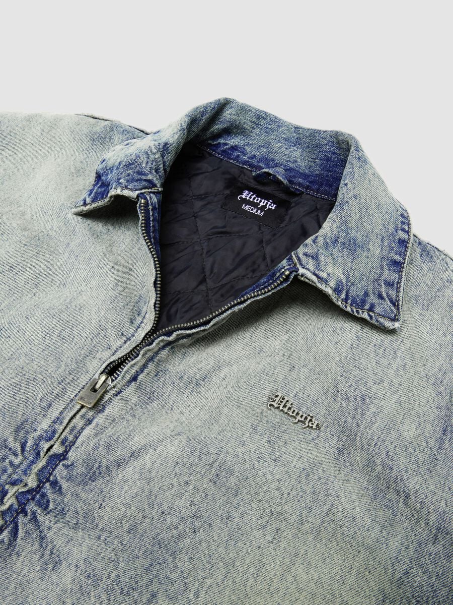 Vintage Light Blue Padded Denim Jacket_6