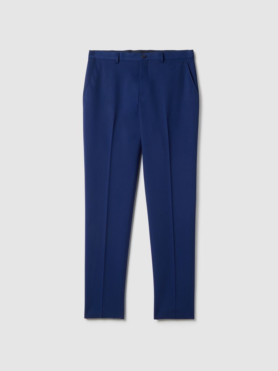 Elegant blue slim fit trousers_4