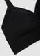 Black non-padded stretch bralette bra_1