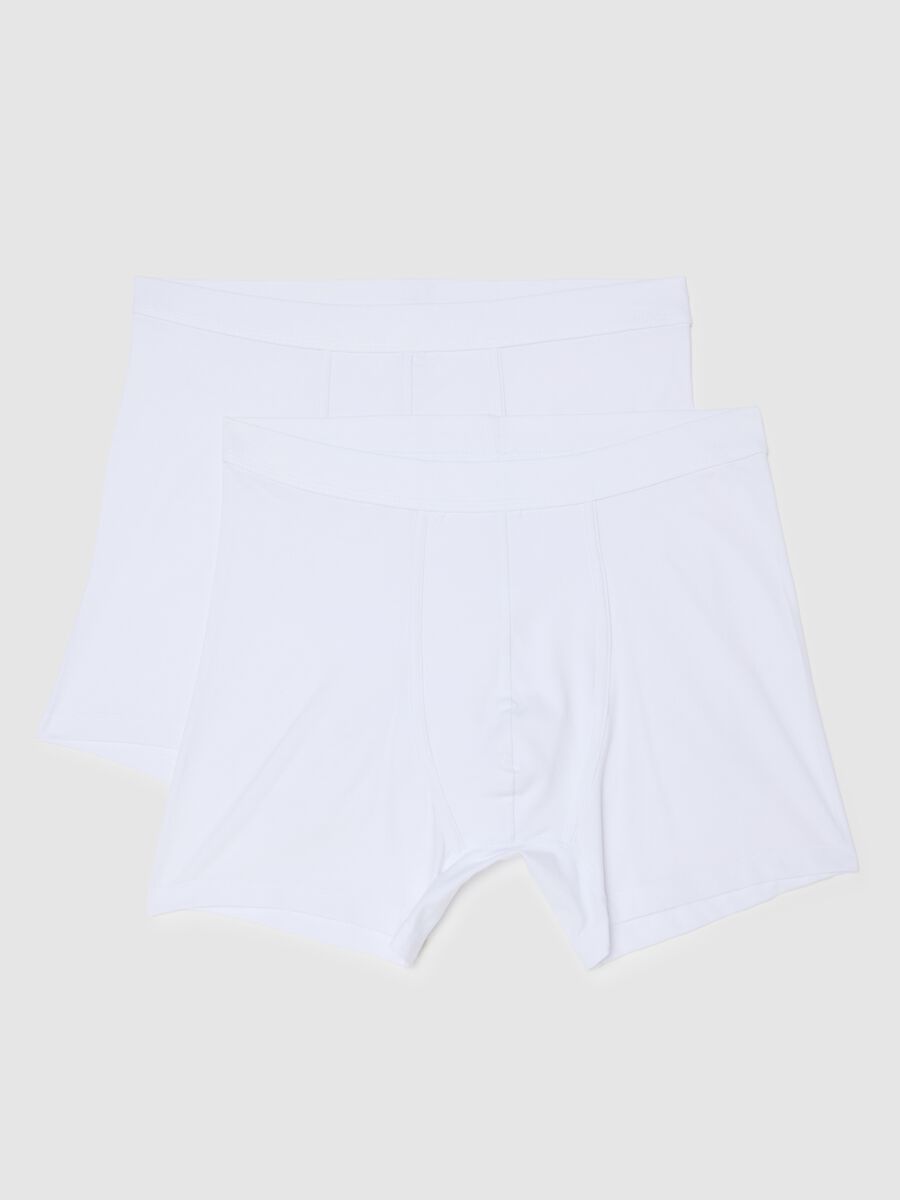 2-pack white midi boxer briefs in stretch Supima cotton, regular fit_4