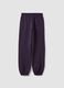 Purple cotton-blend jogger trousers with elasticated waist, regular fit_1