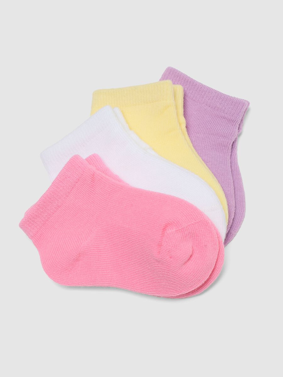 Newborn Girls' Multicolour Cotton Blend Short Socks Multipack_2