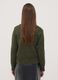 Green wool-blend cardigan with polo collar_3