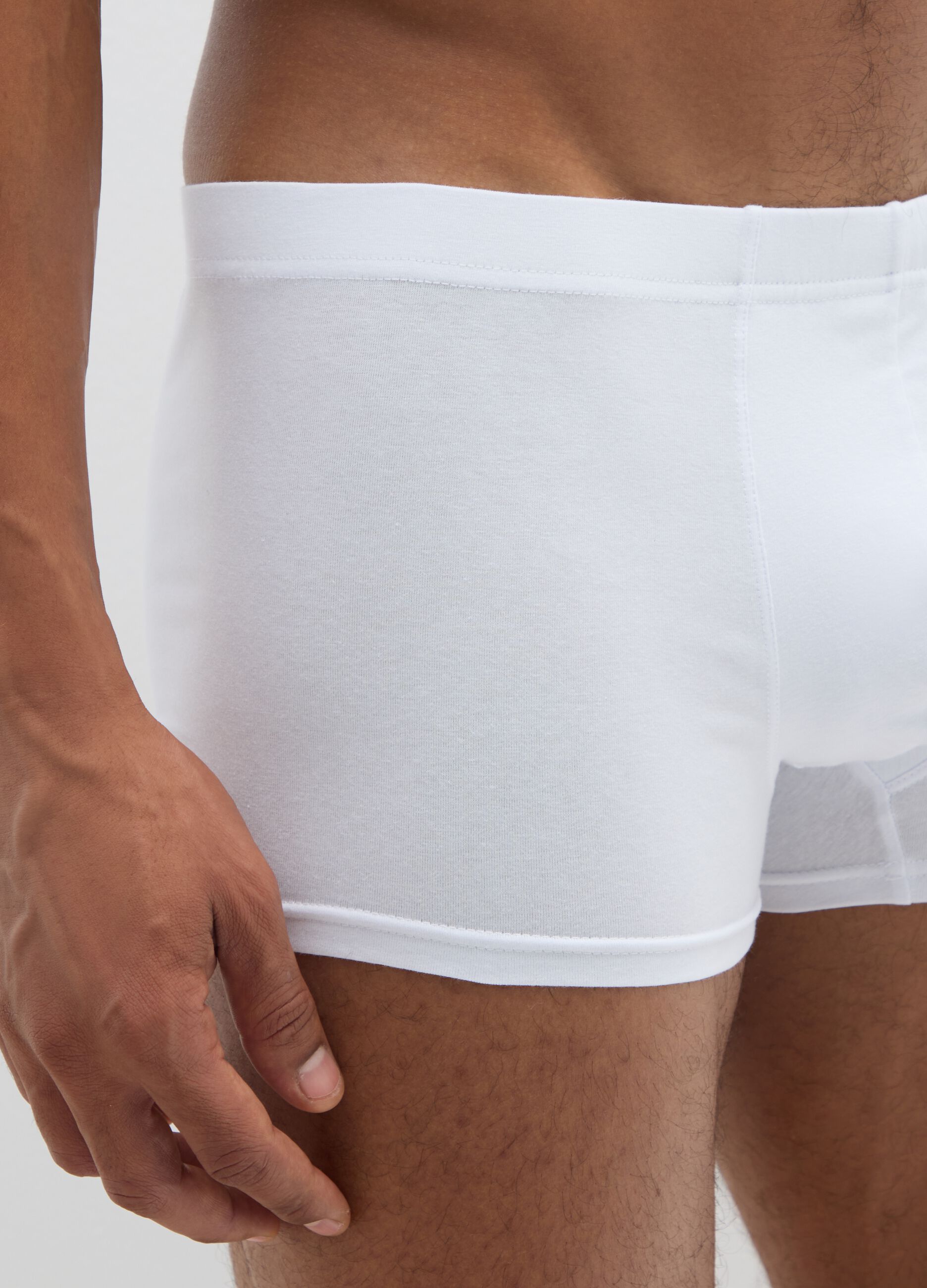 Tripack Stretch Cotton Boxer Briefs White Regular Fit