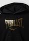 Black cotton-blend hoodie with logo for girls_2