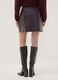 Short purple A-line skirt with decorative flap details_3