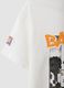 White oversized pure cotton T-shirt with skate print for boys_3