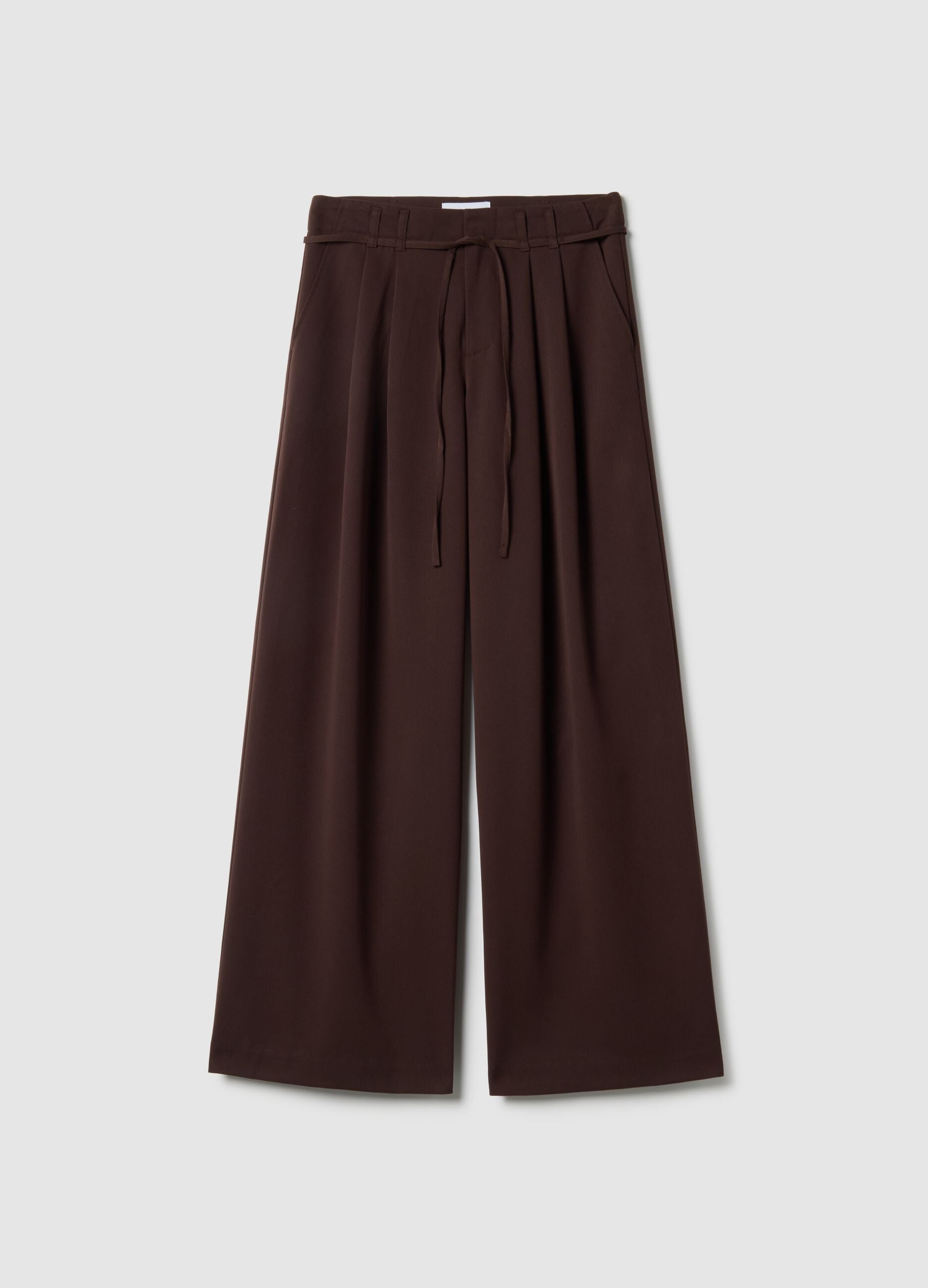 Brown Wide Leg Trousers
