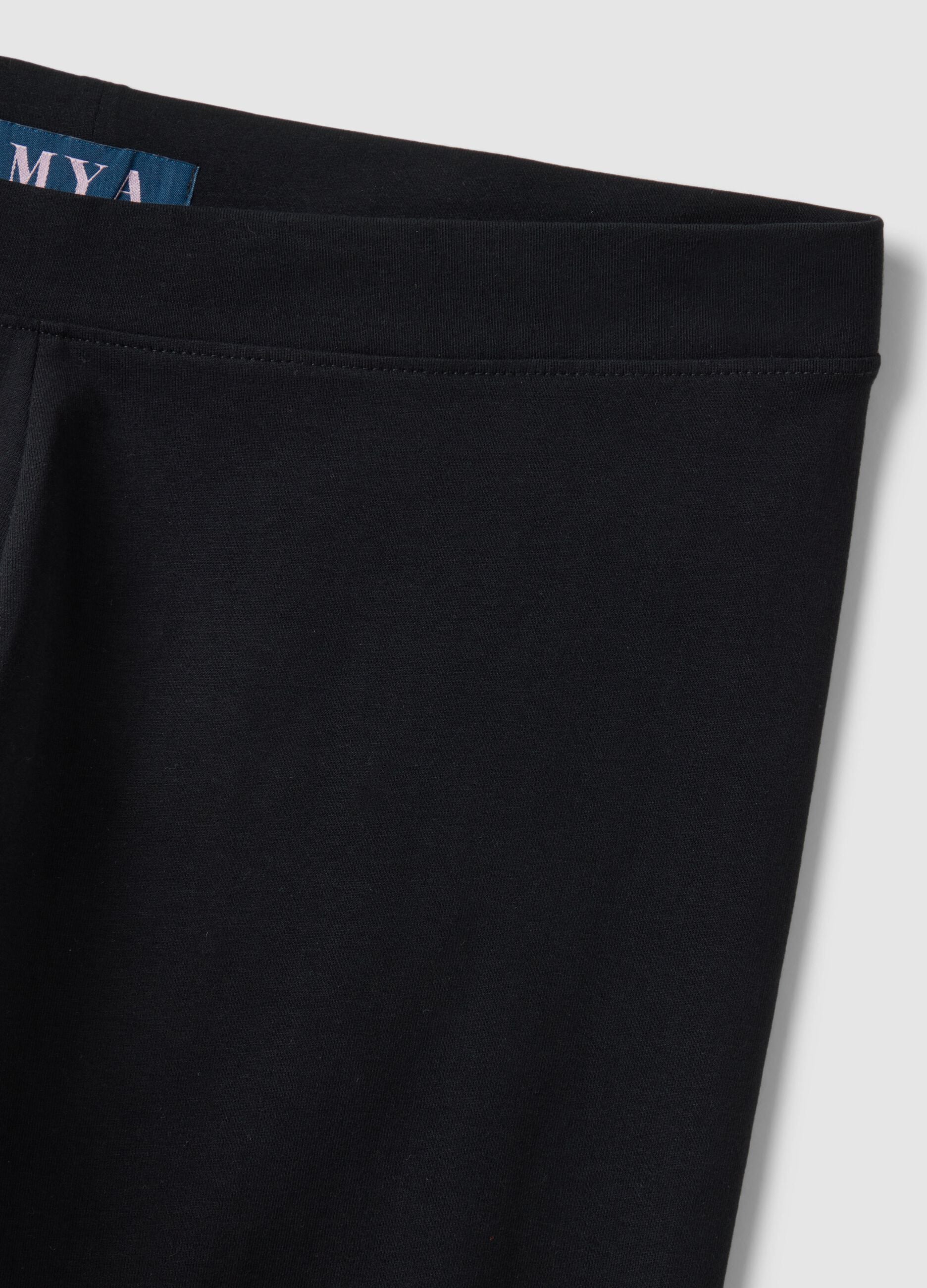 Black skinny fit leggings in stretch cotton