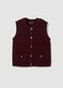Red pure cotton regular-fit knitted gilet_4