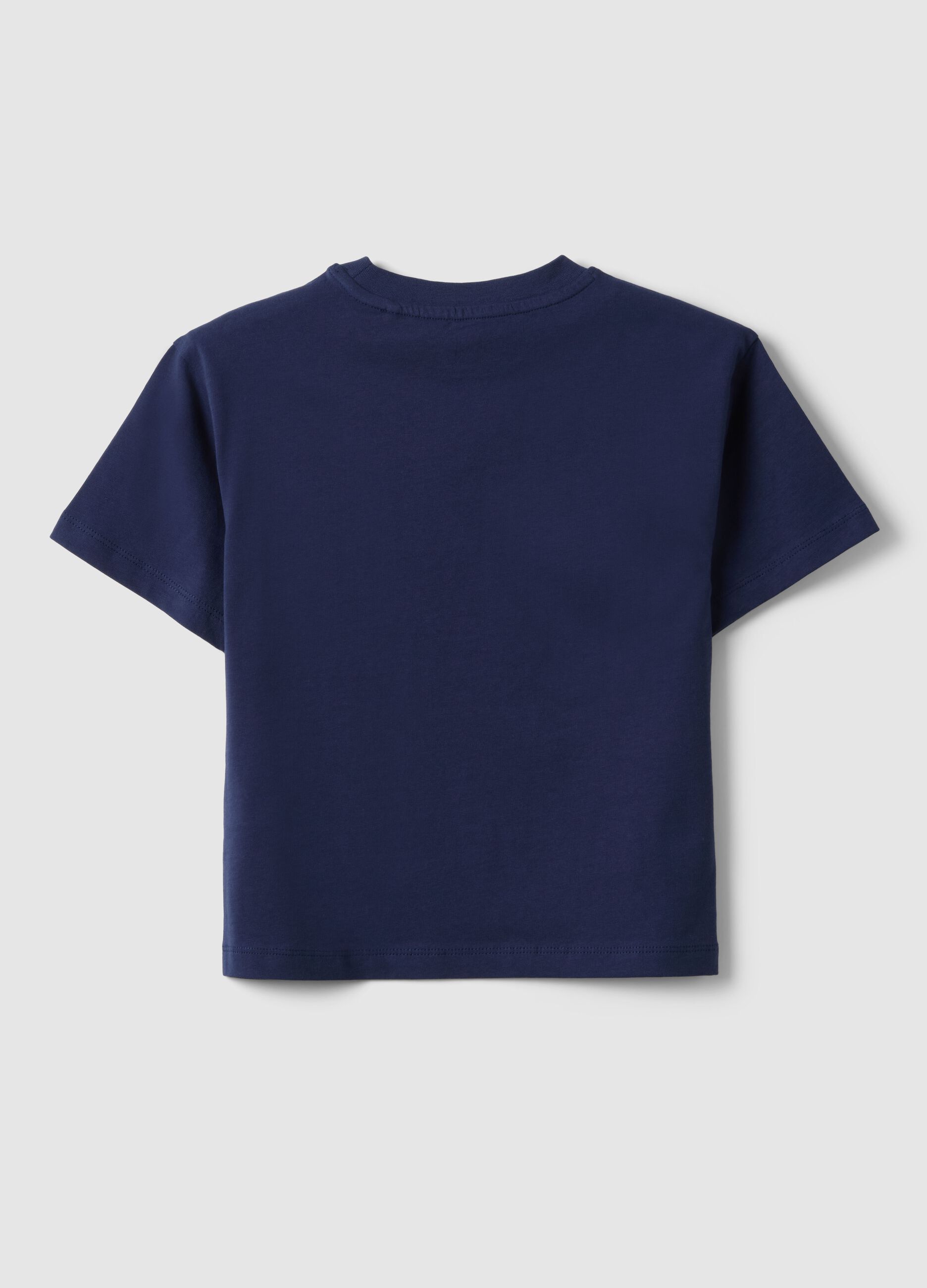 Blue pure cotton T-shirt for boys with print