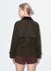 Green cotton-blend trench coat with contrasting collar, regular fit_2