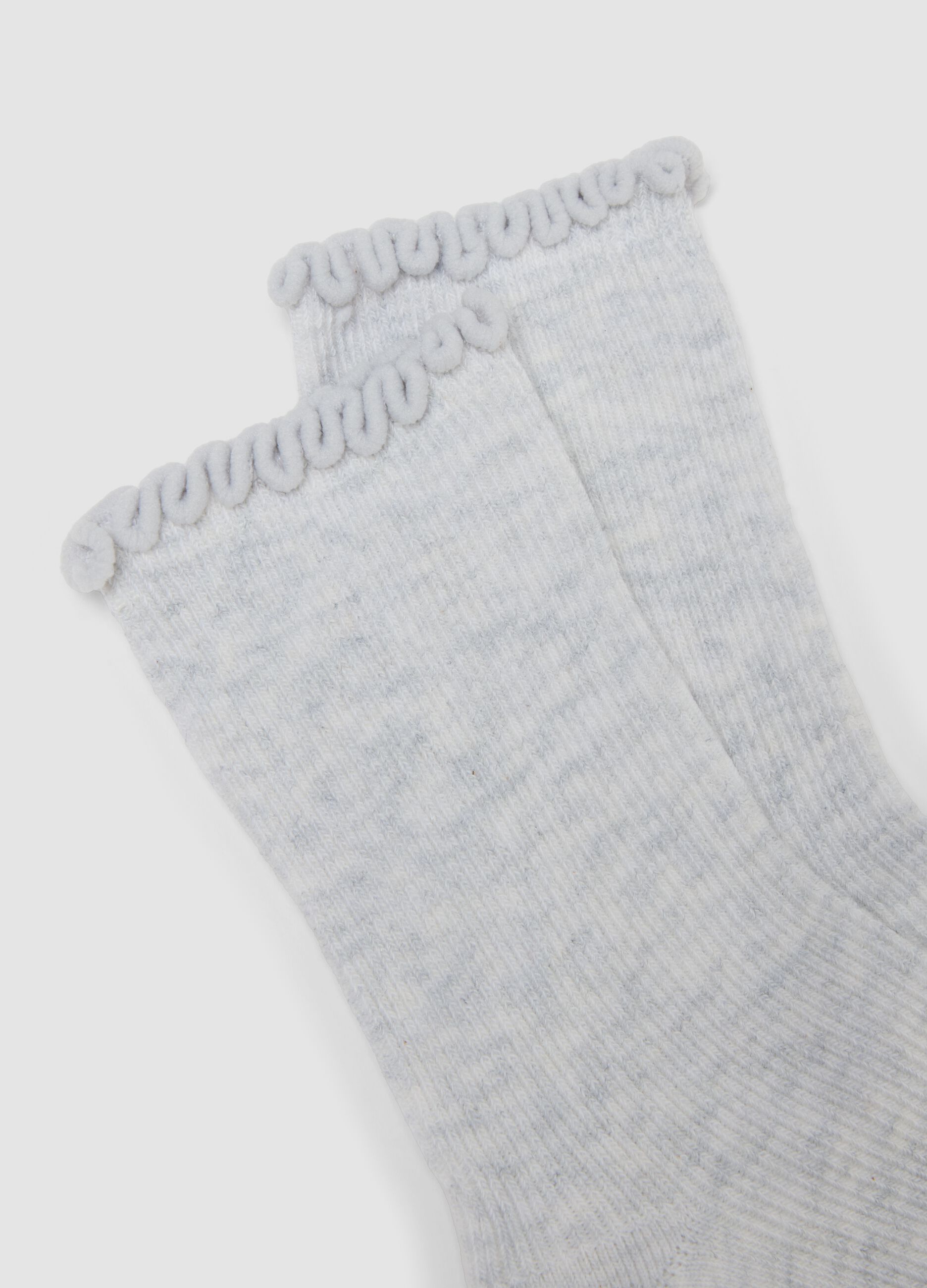 3-pack of pink mid-calf socks in stretchy organic cotton