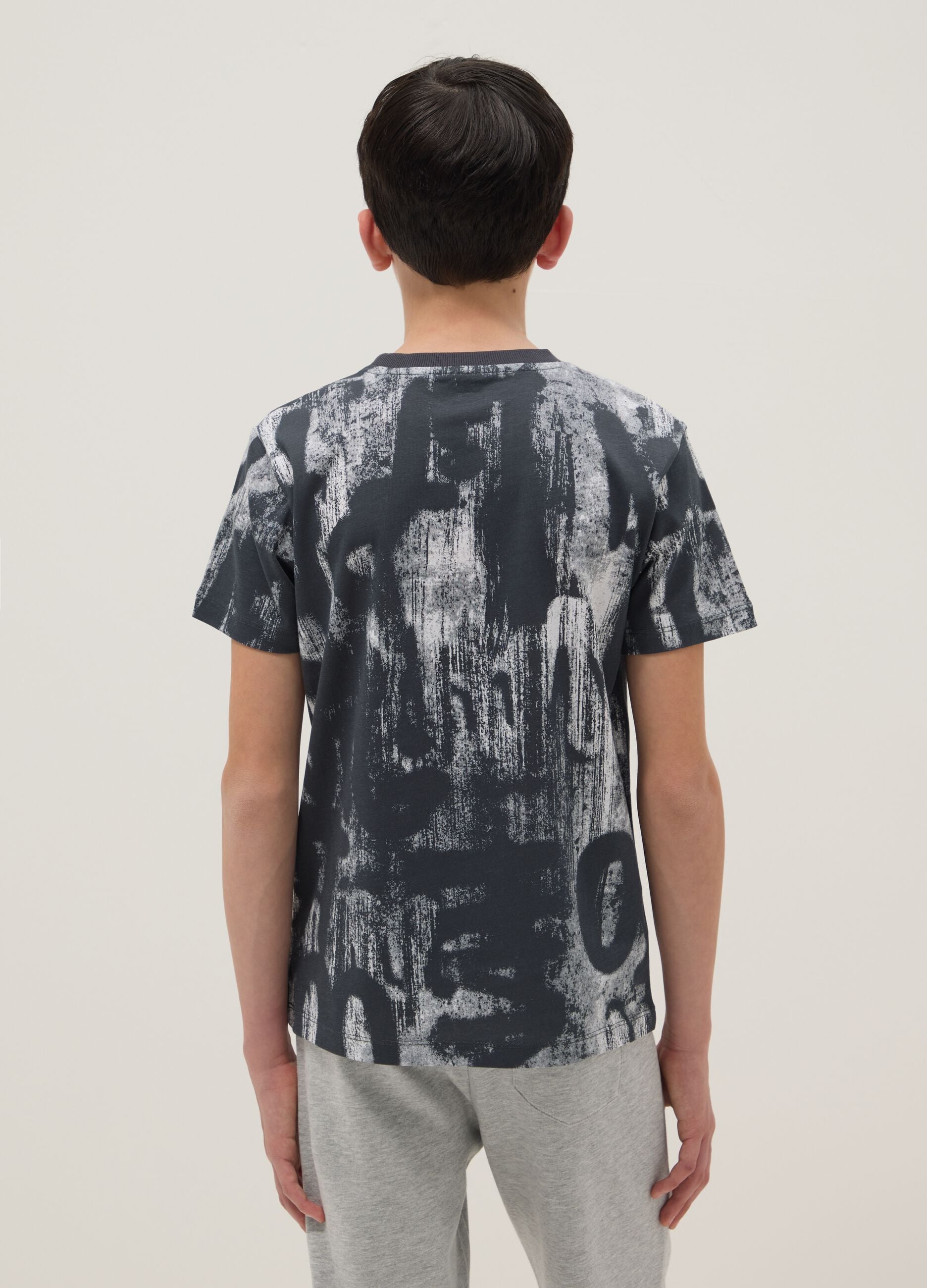 Boy's multicolor pure cotton t-shirt regular fit with prints