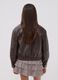 Girls&rsquo; brown jacket with zip and high neck, oversized fit_2