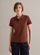 Brown polo shirt in pure organic cotton, regular fit_0