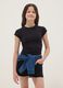 Girls' black stretch cotton slim fit t-shirt_0