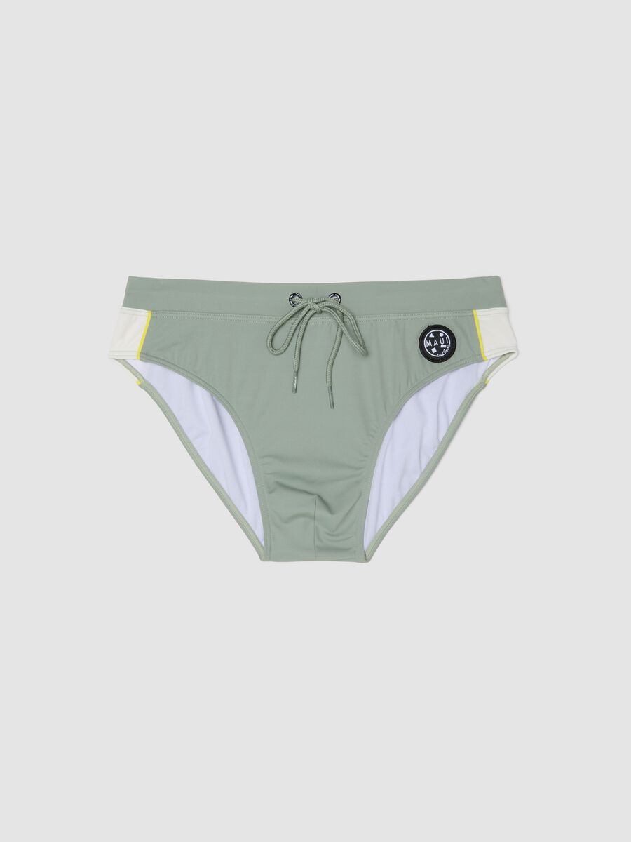 Green stretch swim briefs_4