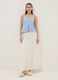 Sky-blue pure cotton regular-fit top with openwork texture_1
