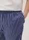 Blue striped pure cotton trousers_3