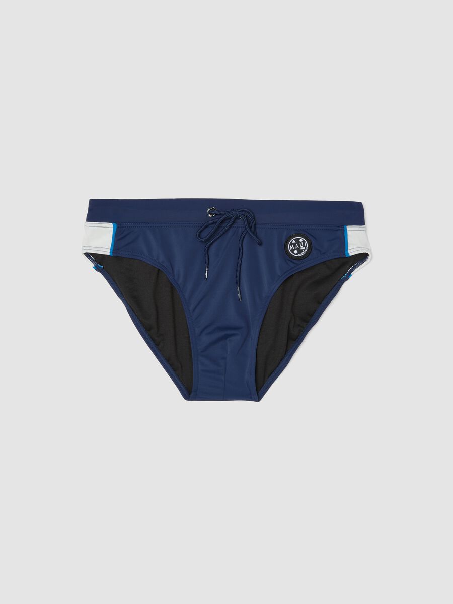 Blue stretch swim briefs_4
