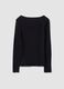 Black pure cotton crew-neck T-shirt, regular fit_6