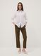 Green slim-fit stretch cotton trousers_0