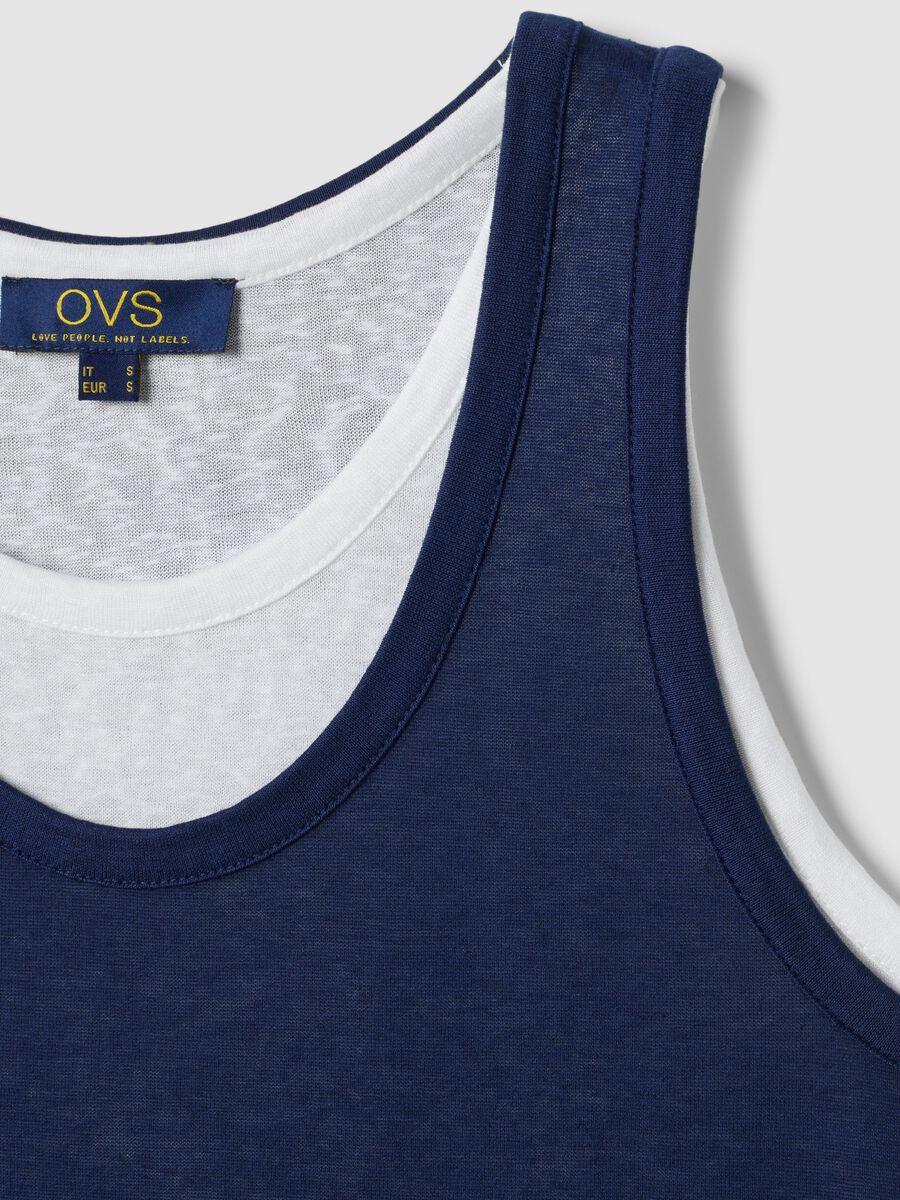 Blue viscose-blend regular-fit tank top_5