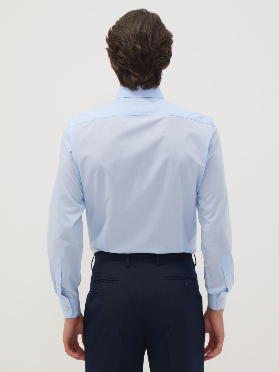 Light blue slim-fit easy-iron button-down collar shirt_2