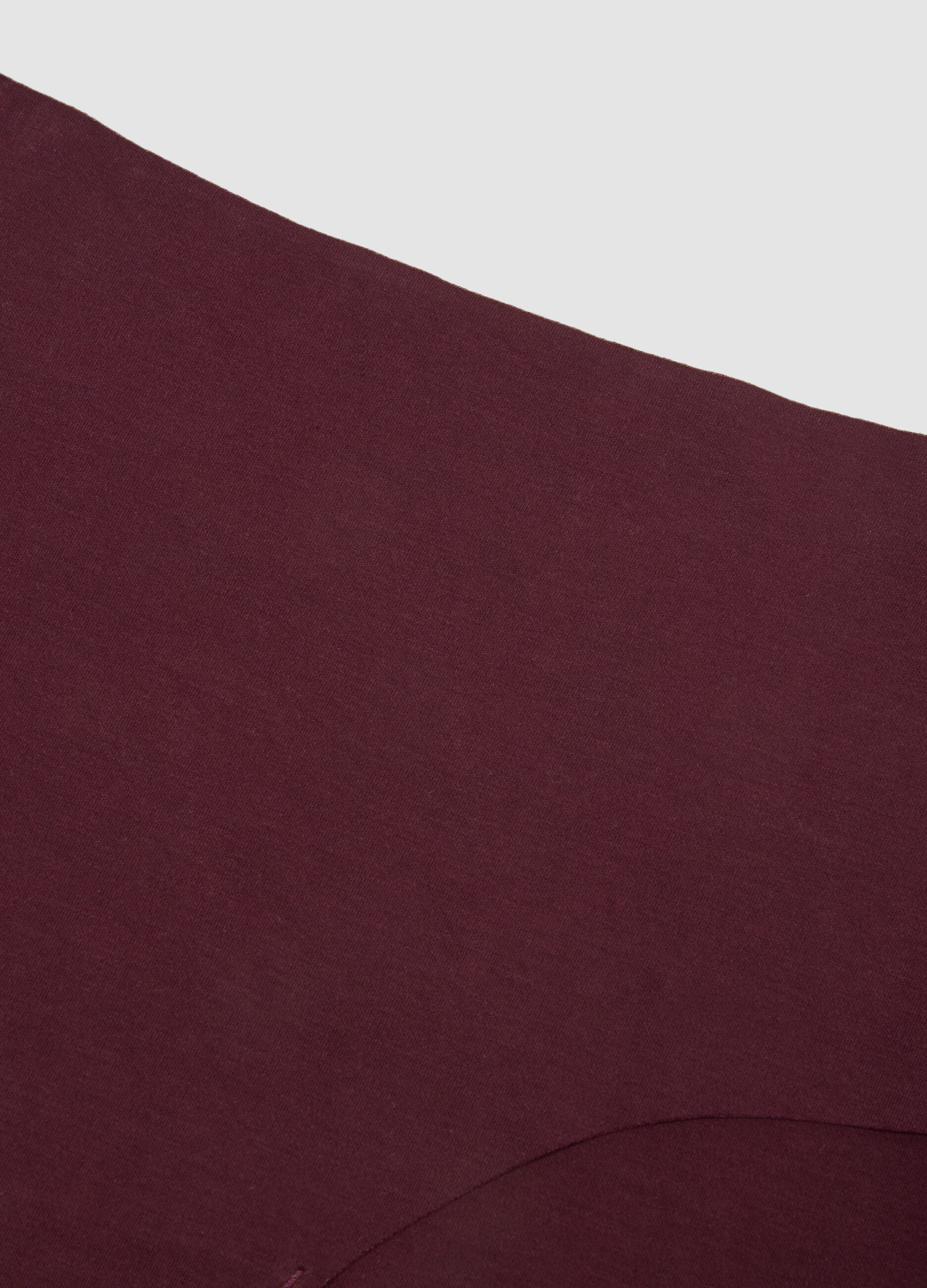 Purple high-waisted briefs in stretch organic cotton