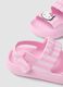 Pink striped print sandals_2